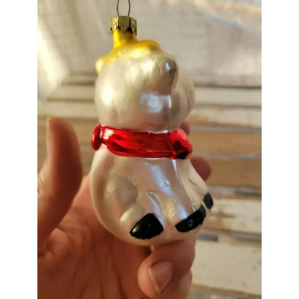 Vintage cow‎ Germany bull ornament glass Xmas tree